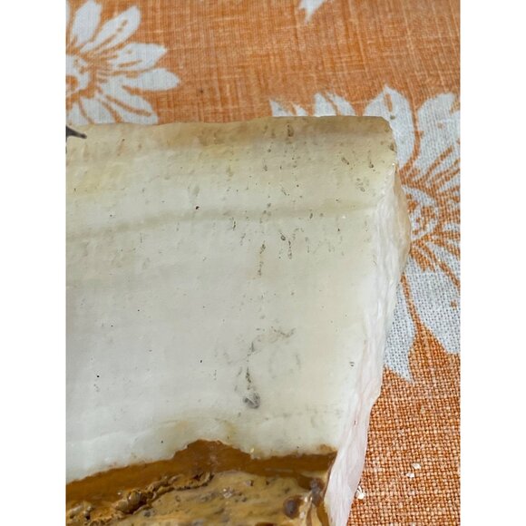 Vintage 1960's Table top Brutalist Metal Butterfly Sculpture Onyx Stone - Picture 8 of 14